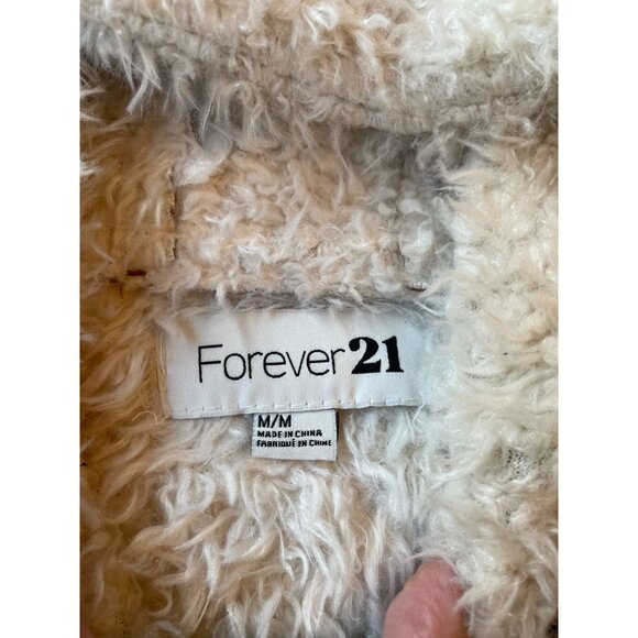 Penny Lane Forever 21 girls Faux Suede Jacket With Faux Fur Trim SZ Medium #417 - Picture 3 of 9